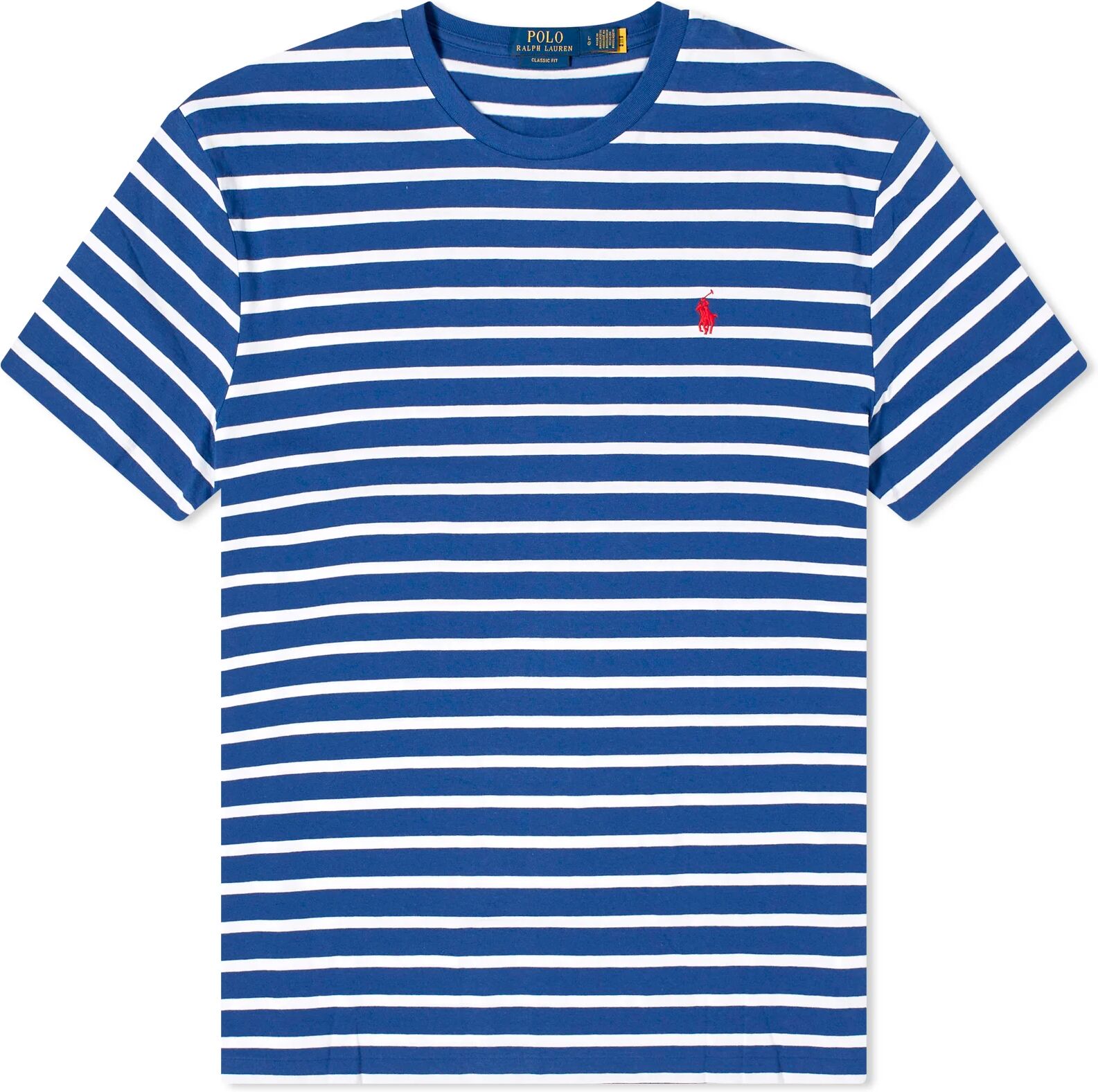 Polo Ralph Lauren Men's Stripe T-Shirt in Beach Royal/White, Size Medium