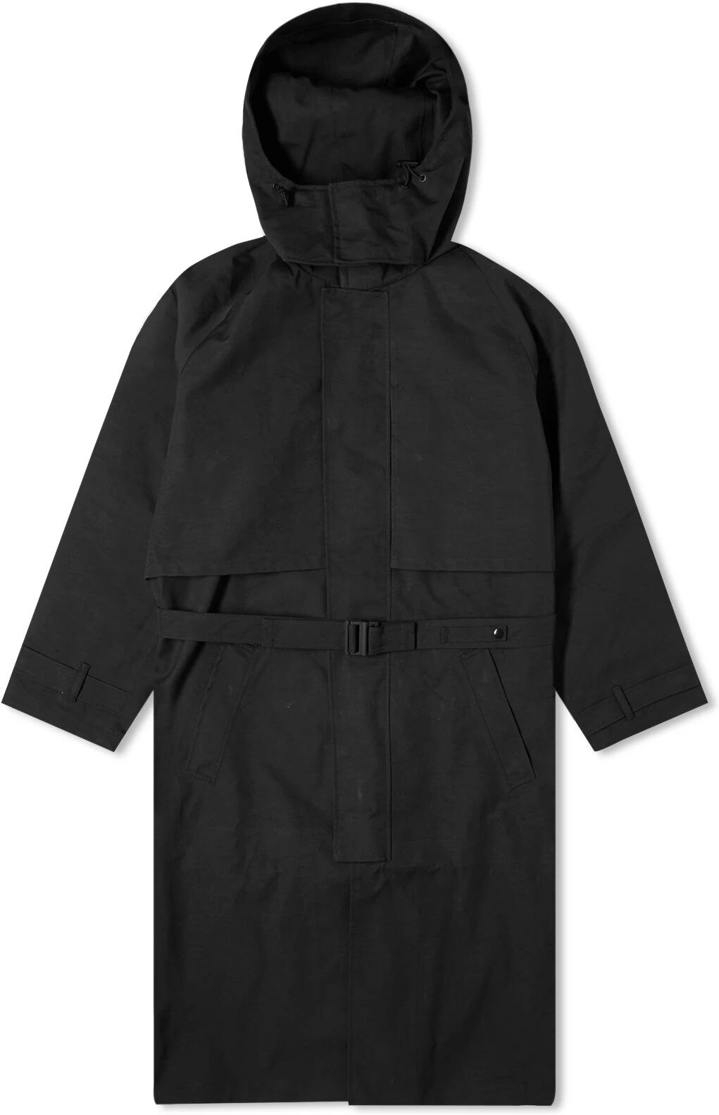 Y-3 Men's Trench Coat in Black, Size Small