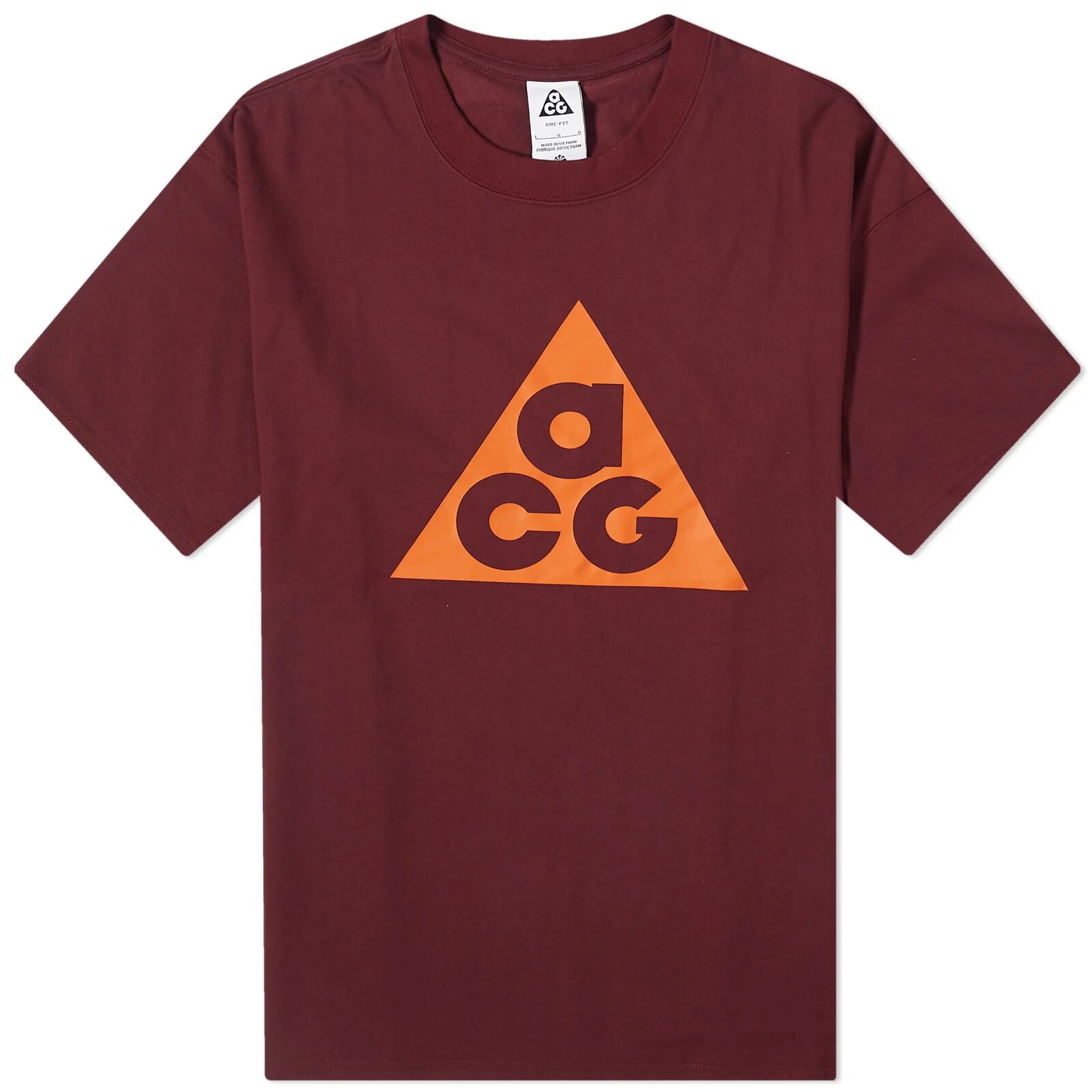 Nike Men's Acg Logo T-Shirt in Night Maroon, Size Medium