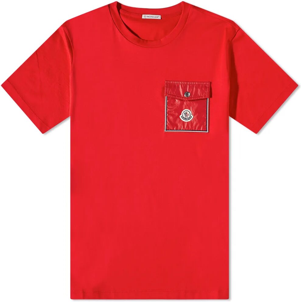 Moncler Men's Pocket T-Shirt in Red, Size X-Large