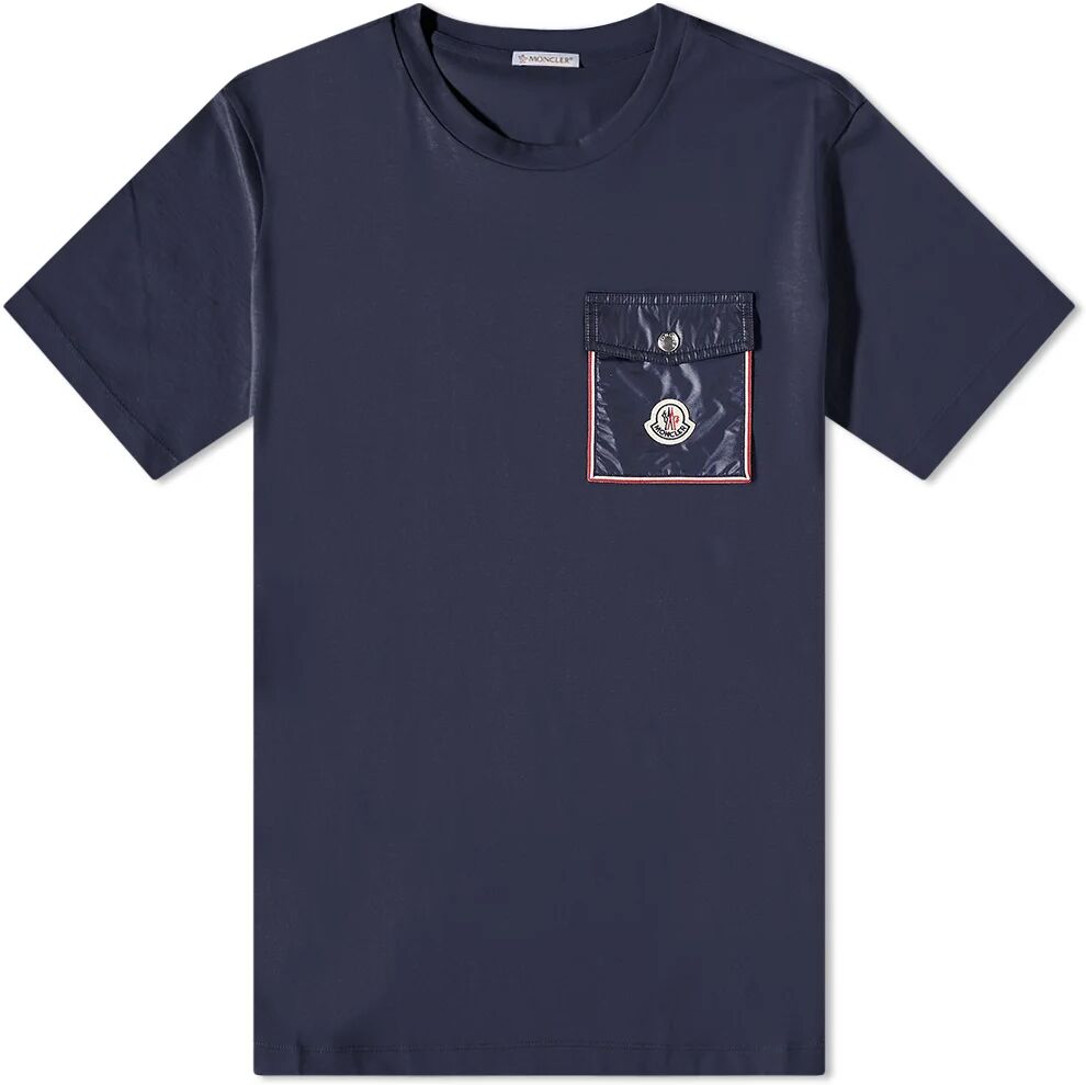 Moncler Men's Pocket T-Shirt in Navy, Size Medium