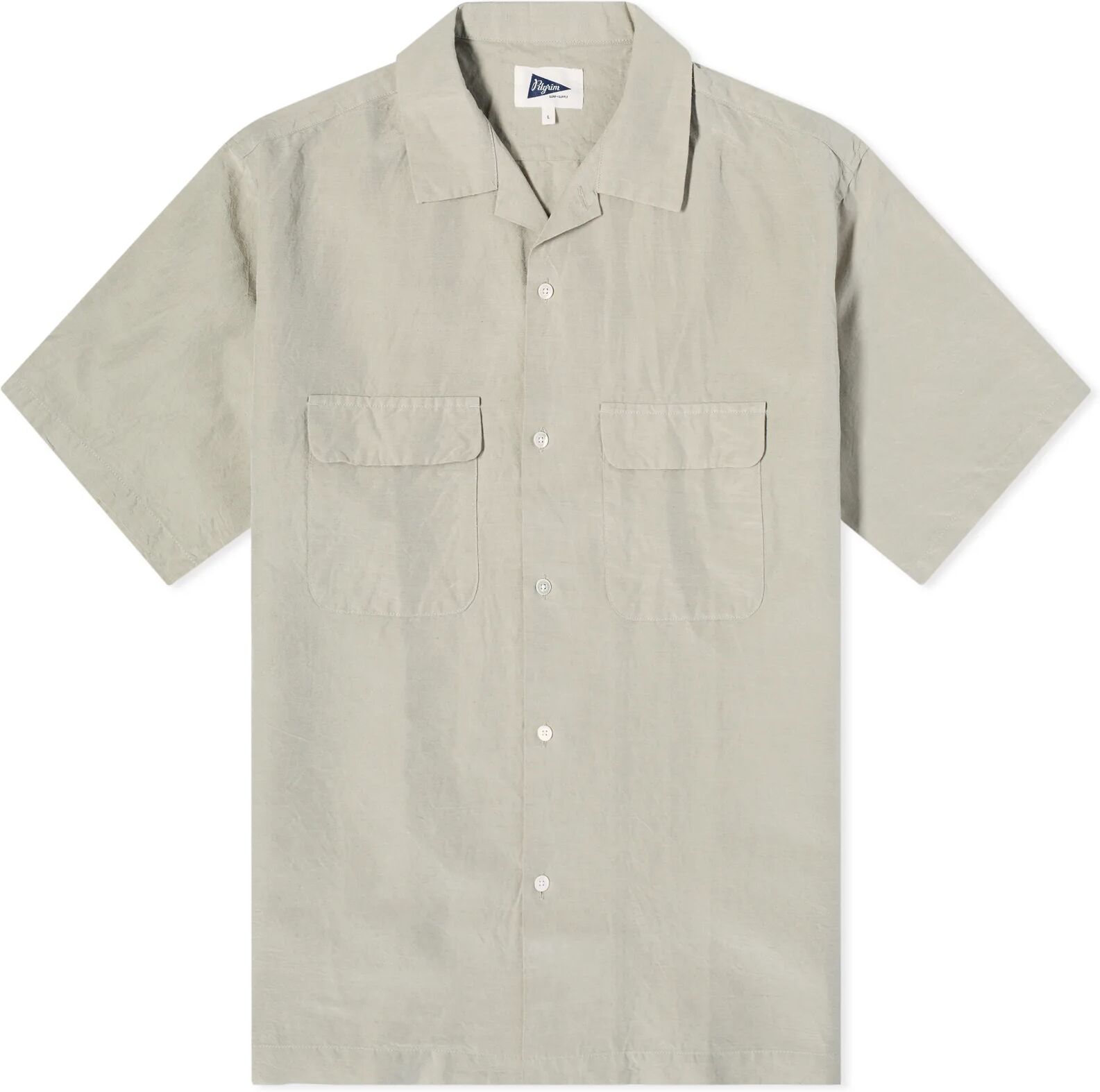 Pilgrim Surf + Supply Men's Sam Vacation Shirt in Light Grey, Size Small