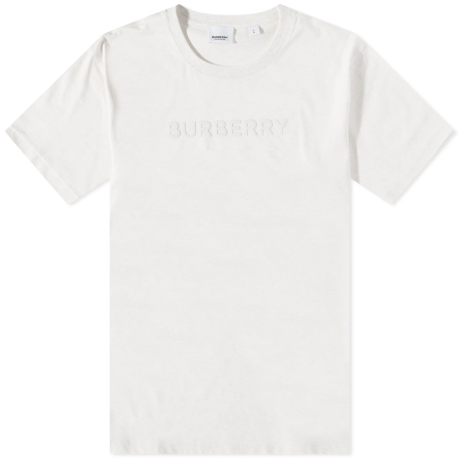 Burberry Men's Harriston Logo T-Shirt in Oatmeal Melange, Size Small
