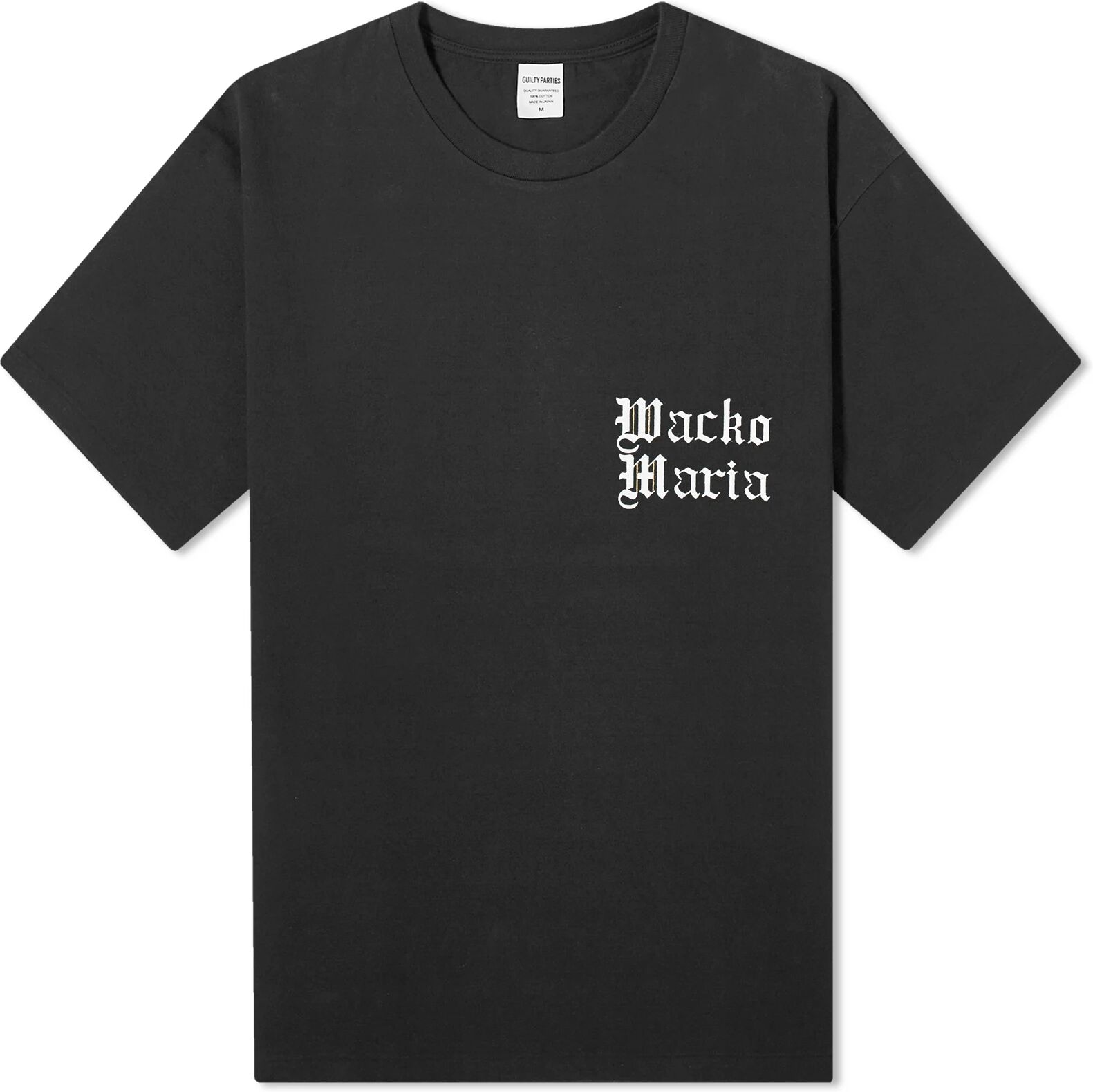 Wacko Maria Men's Type 8 Crew Neck T-Shirt in Black, Size Small