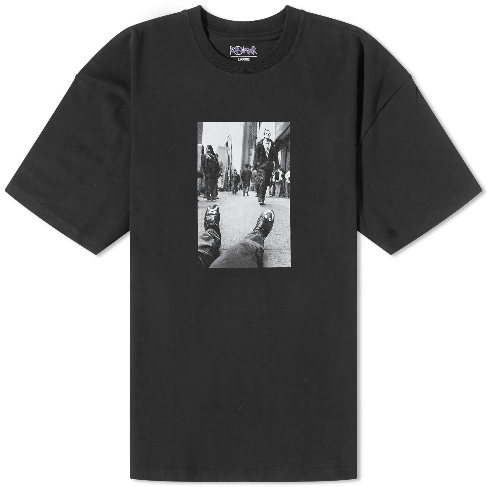 Polar Skate Co. Men's Happy Sad T-Shirt in Black, Size Small