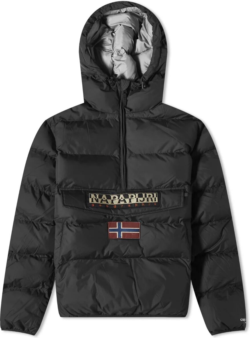 Napapijri Men's Rainforest Puffer Jacket in Black, Size Small