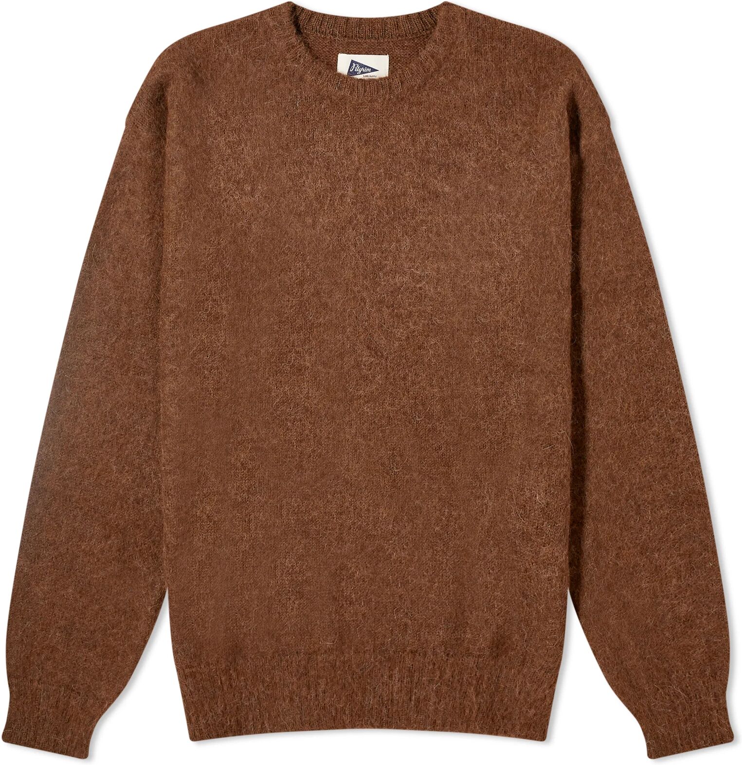 Pilgrim Surf + Supply Men's Morris Shaggy Crew Knit in Brown, Size Small