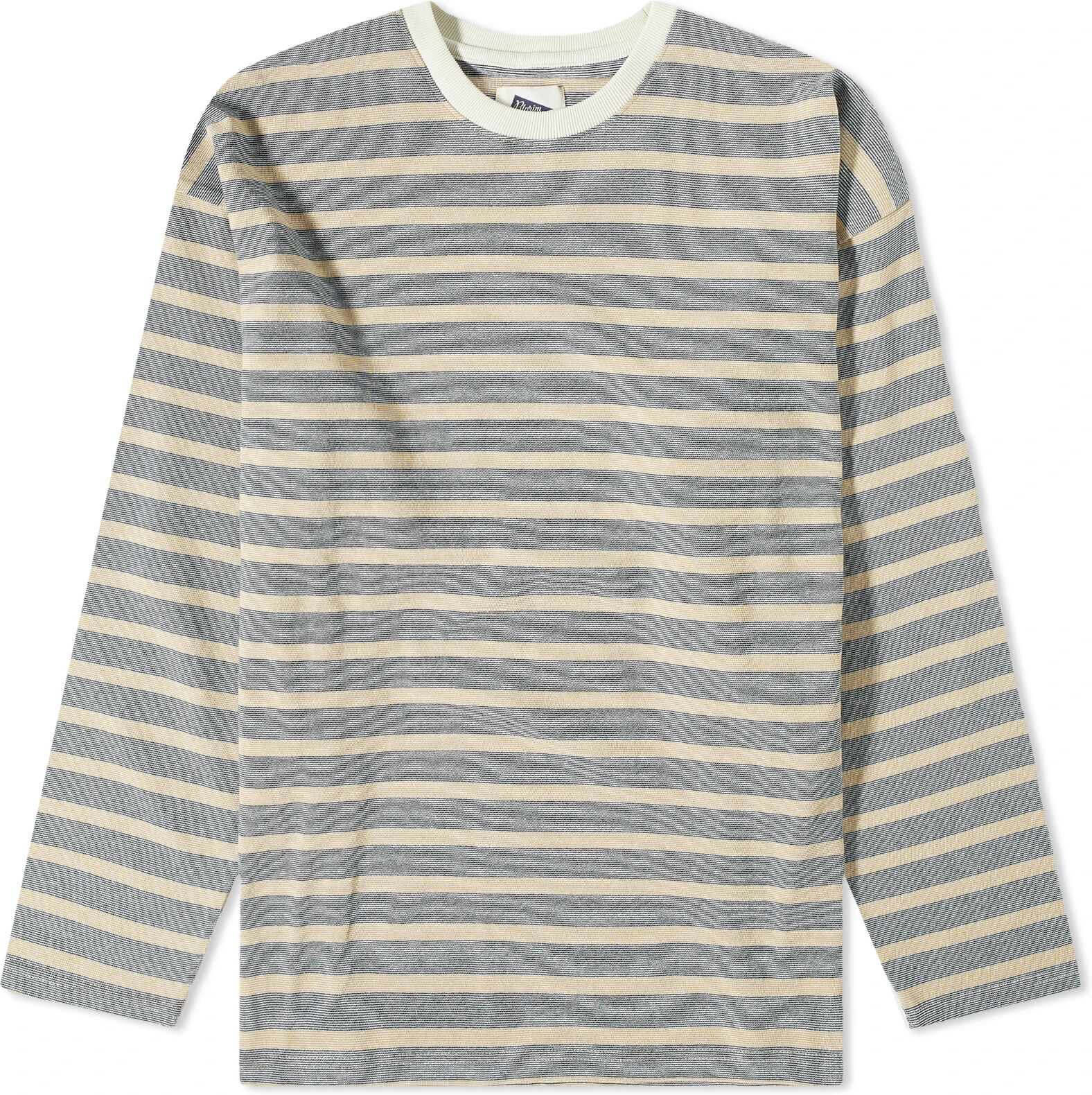 Pilgrim Surf + Supply Men's Long Sleeve Hawkinson Striped T-Shirt in Yellow/Green, Size Small