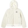 Moncler Men's Tejat Borg Fleece Jacket in White, Size XX-Large