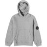 C.P. Company Undersixteen Men's Arm Lens Popover Hoodie in Grey Melange, Size X-Small