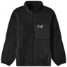 Purple Mountain Observatory Men's Borg Zip Fleece Jacket in Black, Size Medium