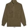 Eastlogue Men's Scout Cord Half Zip Shirt in Khaki Flannel, Size Small