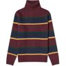 Polo Ralph Lauren Men's Stripe Roll Neck Knit in Aged Wine Combo, Size Large