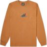 Tired Skateboards Men's Long Sleeve Semi Tired T-Shirt in Workwear Brown, Size Medium