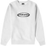 Tired Skateboards Men's Oval Logo Crew Sweat in Grey, Size Small