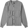 Arpenteur Men's George Merino Wool Cardigan in Concrete, Size X-Large