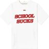 Advisory Board Crystals Men's School Sucks T-Shirt in White, Size Small