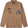 Tired Skateboards Men's Moto Field Coat in Chocolate Chip, Size Small