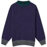 Howlin by Morrison Men's Howlin' Captain Harry Contrast Crew Knit in Navy, Size Small