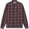 YMC Men's Curtis Shirt in Burgundy Multi, Size Medium