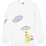 Creepz Men's Long Sleeve Invasion T-Shirt in White, Size Medium