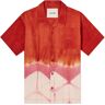 Story mfg. Men's Greeting Vacation Shirt in Grapefruit Clamp, Size Large