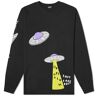 Creepz Men's Long Sleeve Invasion T-Shirt in Black, Size Small