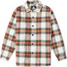 Edwin Men's Sven Lined Overshirt in White/Red Check, Size Small