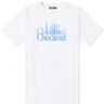 Late Checkout Men's Double Trouble T-Shirt in Blue/White, Size Small