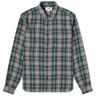 YMC Men's Curtis Shirt in Green Multi, Size Medium