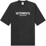 Vetements Men's Limited Edition Logo T-Shirt in Washed Black, Size Small