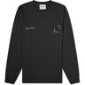 MKI Men's Long Sleeve Square Logo T-Shirt in Black, Size X-Large