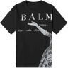 Balmain Men's Jolie Madame Print T-Shirt in Black/Grey, Size Small