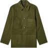 Drake's Men's Canvas Chore Jacket in Olive, Size 40