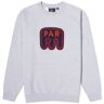 By Parra Men's Fast Food Logo Crew Sweat in Heather Grey, Size Small