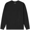 Monitaly Men's French Terry Long T-Shirt in Black, Size Small