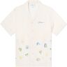 Casablanca Men's Embroidered Logo Short Sleeve Shirt in Pink, Size Large