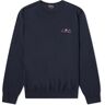 A.P.C. Men's Brian Embroidered Logo Crew Knit in Dark Navy, Size Small