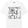 Late Checkout Men's Doodle T-Shirt in White, Size Large