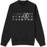 MM6 Maison Margiela Men's Number Logo Crew Sweat in Black, Size Small