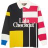 Late Checkout Men's Colourblock Rugby Shirt in Multicolour, Size Small