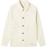 Wood Wood Men's Conrad Cargo Overshirt in Off-White, Size Small