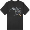 Palm Angels Men's Match Logo T-Shirt in Black, Size Large