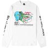 Brain Dead Men's Conscious Control Long Sleeve T-Shirt in White, Size Small