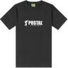 POSTAL Men's Records T-Shirt in Black, Size Small