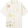 Story mfg. Men's Solar Trip Greetings Shirt in Ecru Solar Trip, Size X-Large