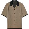 Rag & Bone Men's Felix Short Sleeve Shirt in Black, Size Small