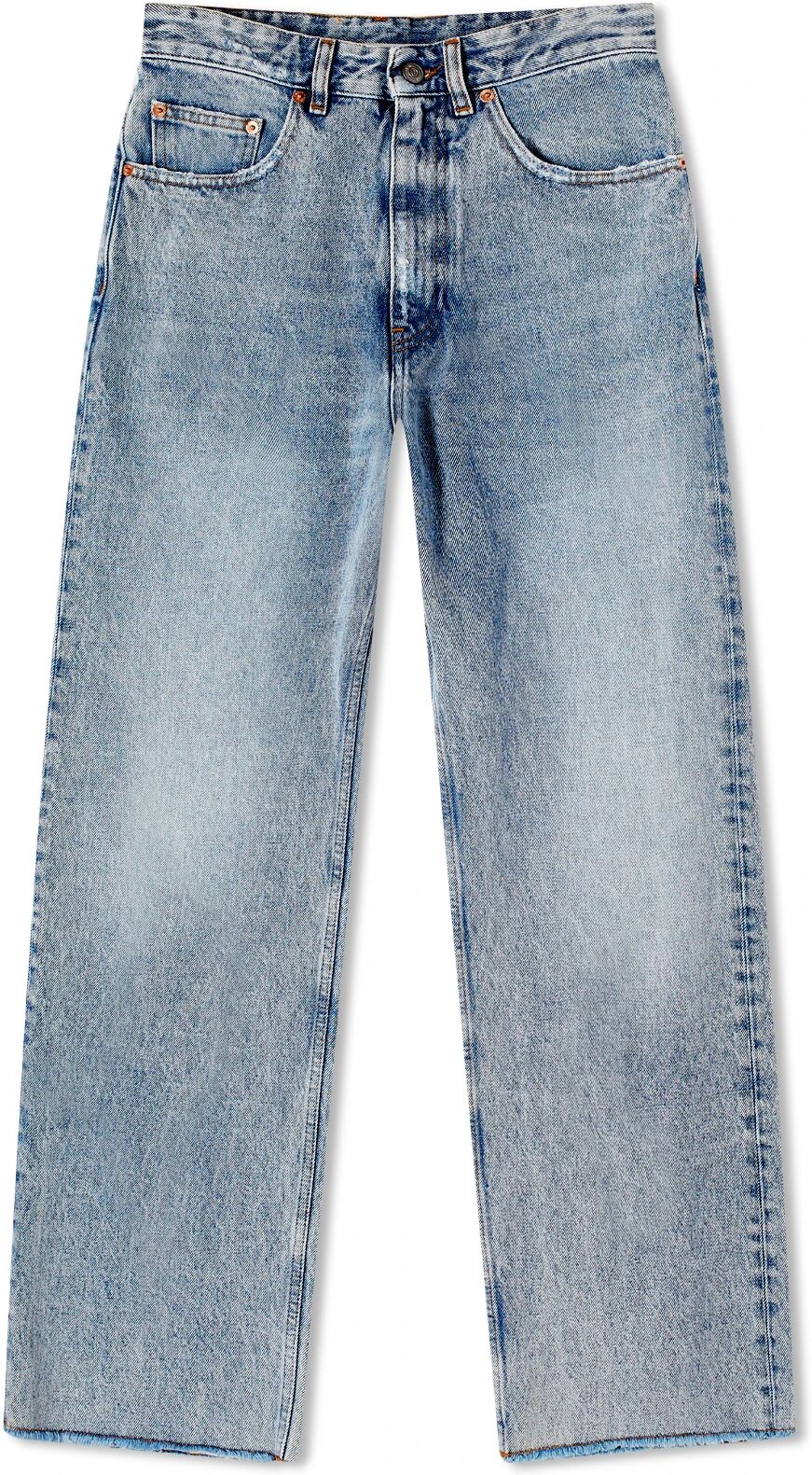 MM6 Maison Margiela Women's Baggy Jeans in Light Indigo, Size XX-Large