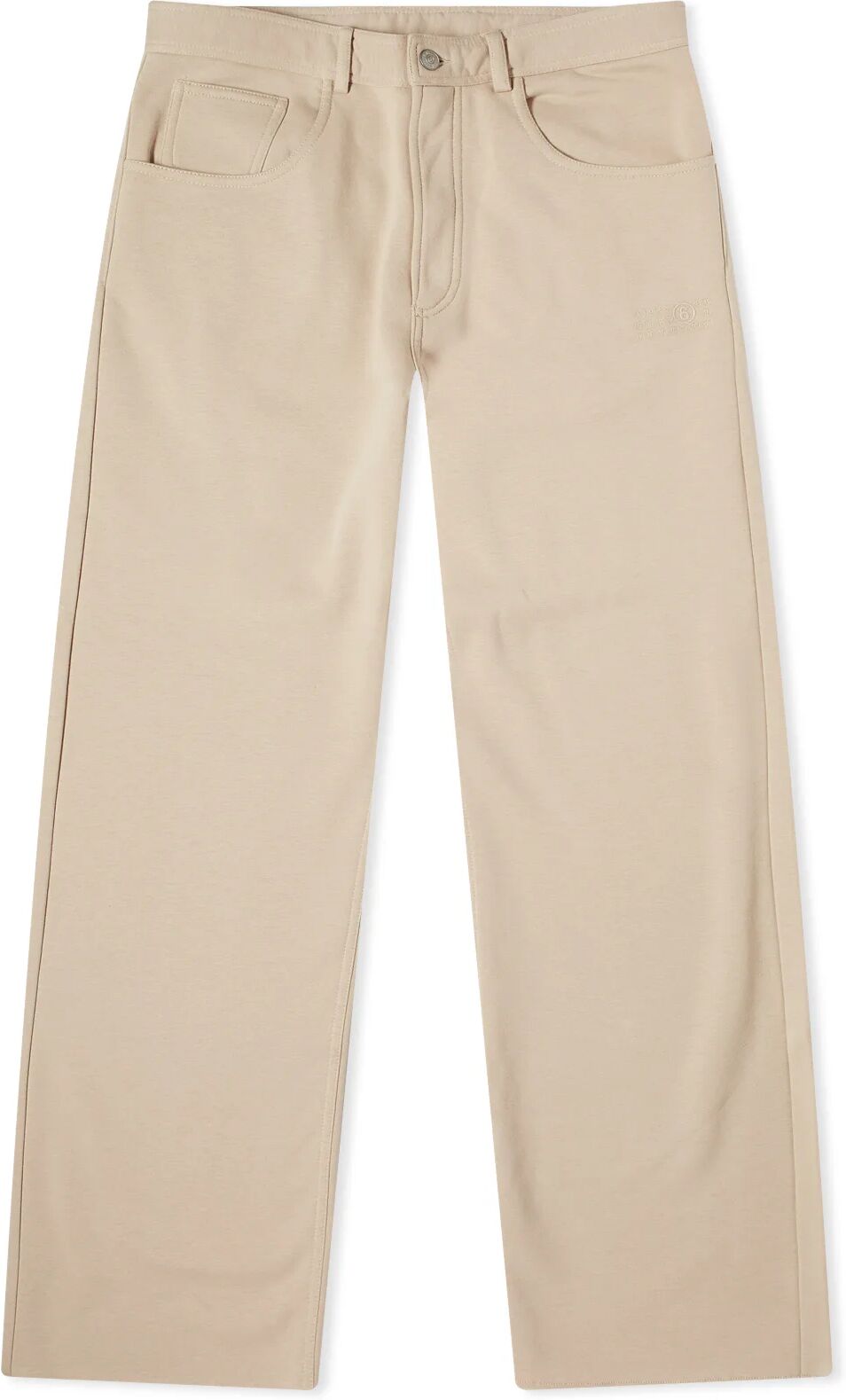 MM6 Maison Margiela Women's Jersey Jeans in Beige, Size Large