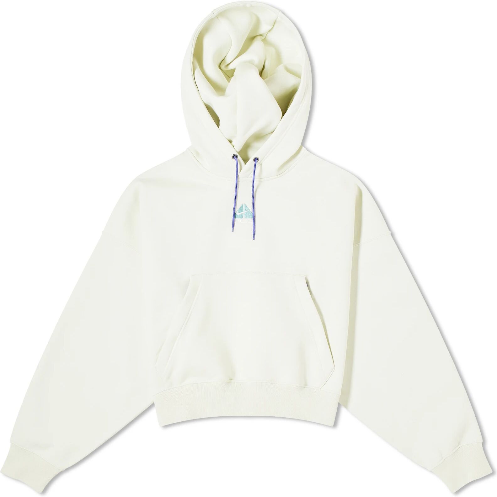 Nike Women's ACG Fleece Hoodie in Sea Glass/Summit White, Size Large